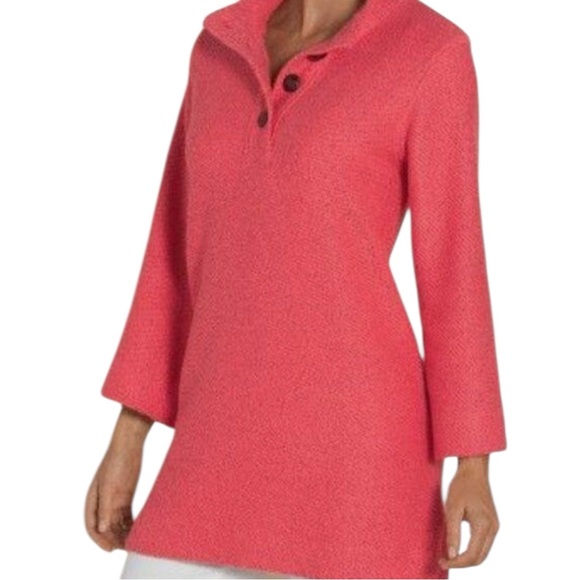 Soft Surroundings Tops - SOFT SURROUNDINGS “Set Sail” Tunic Sweater in Coral Pink Size MED — SUPER SOFT!!